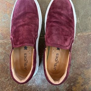 J/SLIDES Bordeaux Silks Aileen slip Ons